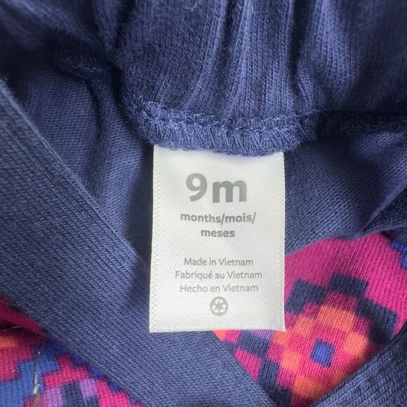 Carter's Long Sleeve Shirt, Overalls & Headband Set Baby Girl 9M Dark Pink Blue - Picture 3 of 4